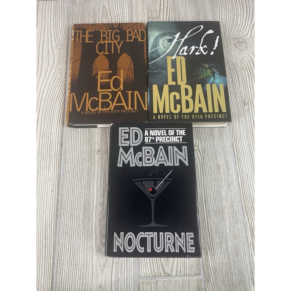 Ed McBain 87th Precinct Hardcover Book Lot The Big Bad City Hark Nocturne 3 Vol